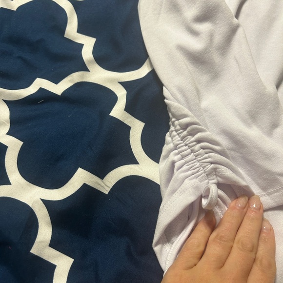 EUc White Terry Sweatshirt with side detail large - Picture 3 of 3